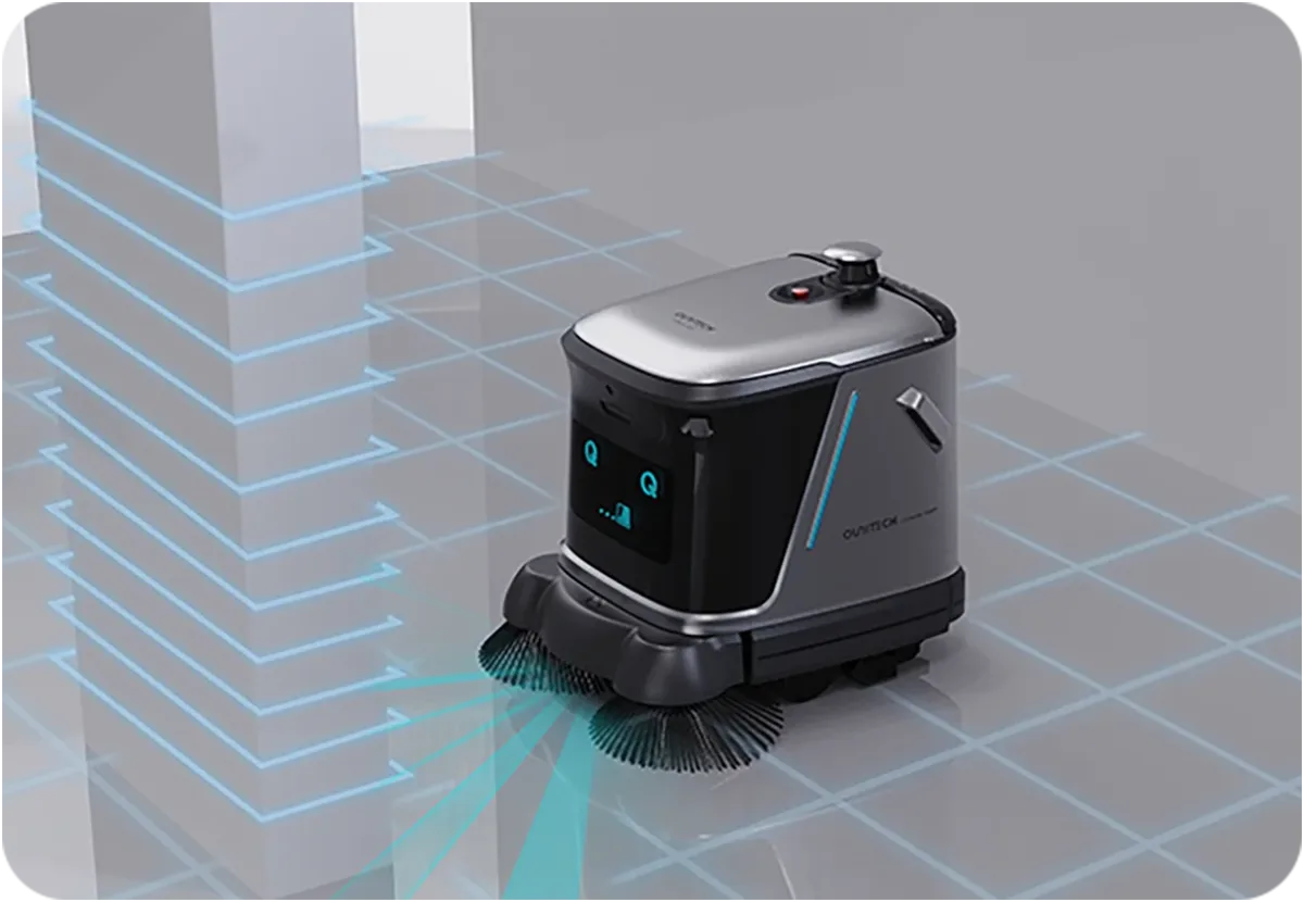 Robot OmniBot cartographiant un bâtiment