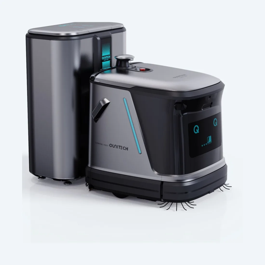 Robot laveur autonome OmniBot Q3-G avec sa station